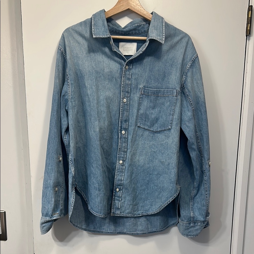 Citizens of humanity Blue Denim Button-Up Shirt